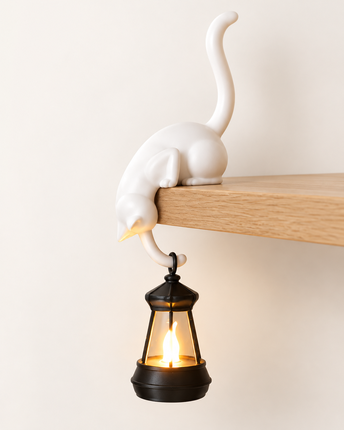 Hanging Cat Shelf Lantern