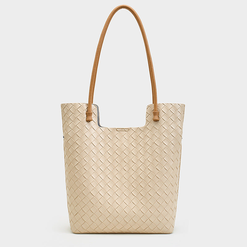 Woven Leather Tote Bag
