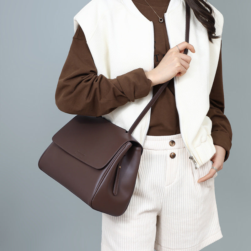 Structured Flap Shoulder Bag
