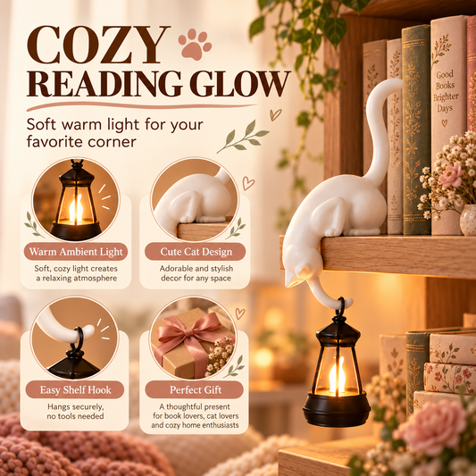 Hanging Cat Shelf Lantern
