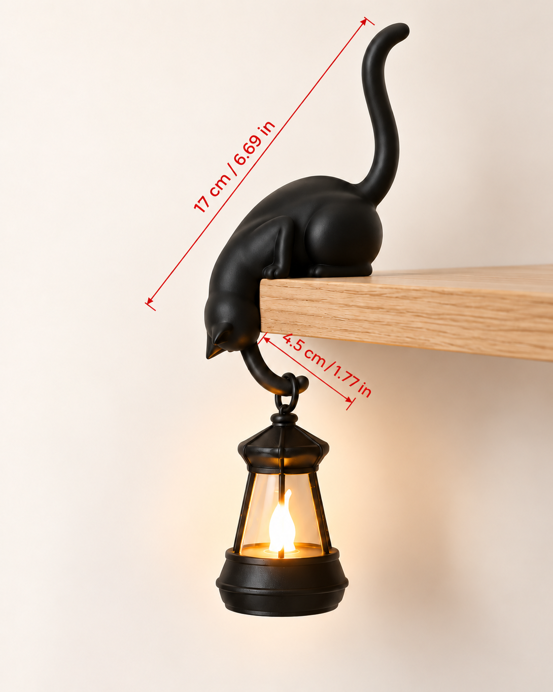 Hanging Cat Shelf Lantern