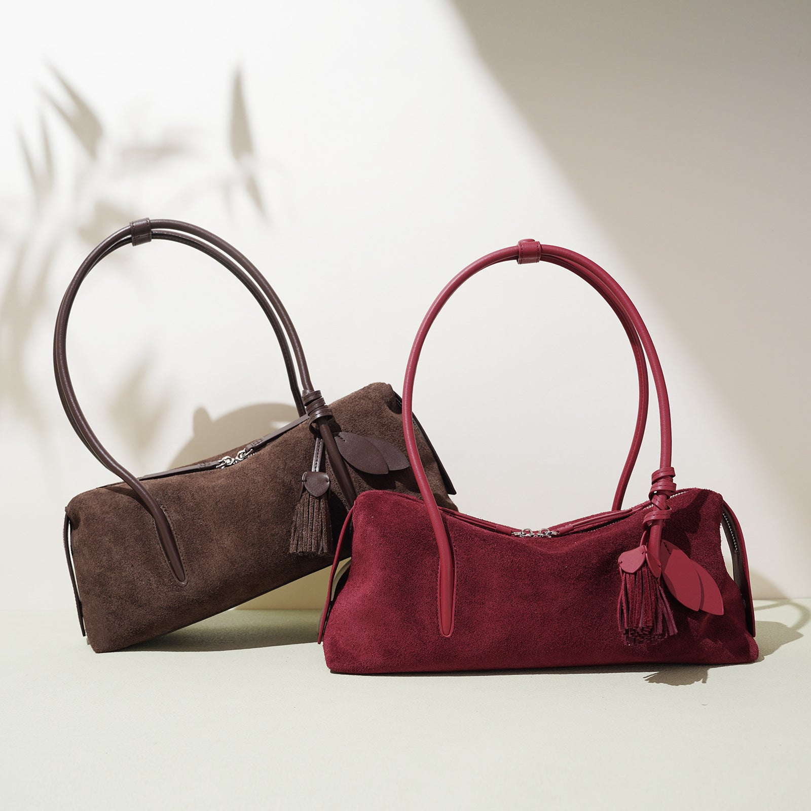 The Suede Barrel Bag