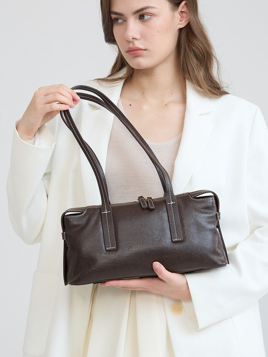 Rectangular Leather Shoulder Bag